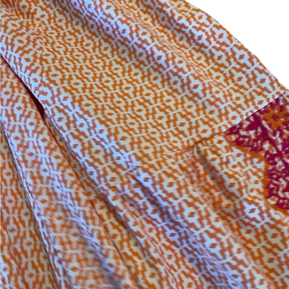 CABANA LIFE Bohemian Long Sleeve Tassel Coverup Orange & White Medium - Picture 5 of 9